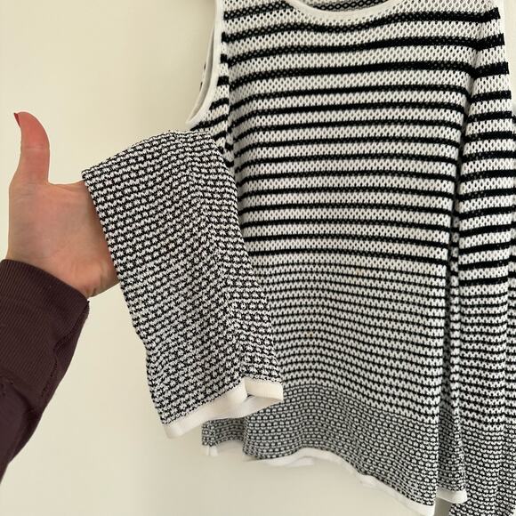 Rag & Bone Quinn Striped Knit Cold Shoulder Sweater - Picture 7 of 8